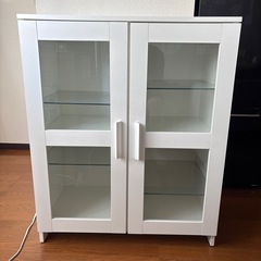 【0円】IKEA イケア キャビネット コレクションケース BRIMNES ブリムネス ホワイト