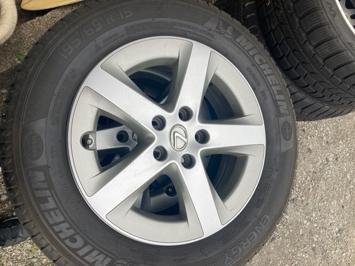 0342 レクサス純正ホイール15インチ タイヤ MICHELIN ミシュラン 195/65R15 ４本セット カー用品