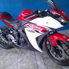 YAMAHA YZF-R25 白/赤 エンジン始動動画 自賠責保...