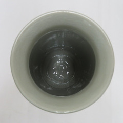 九谷焼 骨董・民芸品 九谷勇岳 鶴 花入  花生 花瓶 花器 金彩 共箱有 【キモノオフ野々市若松店】の画像