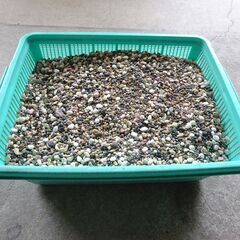 アクアリウム水槽用に！　玉砂利 砂利 五色石 玉石　約15キロ　...