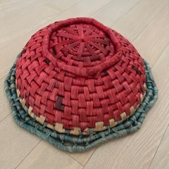 商品No.13 :スイカの手編みカゴ　メキシコで購入　の画像