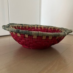 商品No.13 :スイカの手編みカゴ　メキシコで購入　の画像