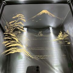 【❗️✨️漆器お膳セット✨️❗️】約30×30cm 正方形 御膳10枚組✨和食店やイベントに最適／木箱付き・現状品の画像