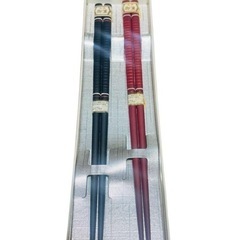 高級箸2膳セット　エボシキ塗装　天然木の画像