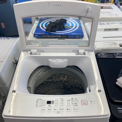 K2505-278 ニトリ  NSimple  NTR60 全自動洗濯機 2021年製  動作確認済 キズ汚れ有り
