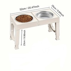 未使用　ペットの餌入れ　高さ調節可能　　の画像
