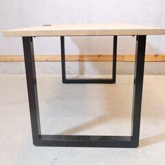 Kanademono(かなでもの)の人気シリーズTHE TABLE ラバーウッド× Black Steelです。大き目サイズはパソコンデスクやミーティングテーブルなどのオフィスワークに最適です♪の画像
