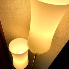 2灯フロアスタンド（LED電球２個付）の画像