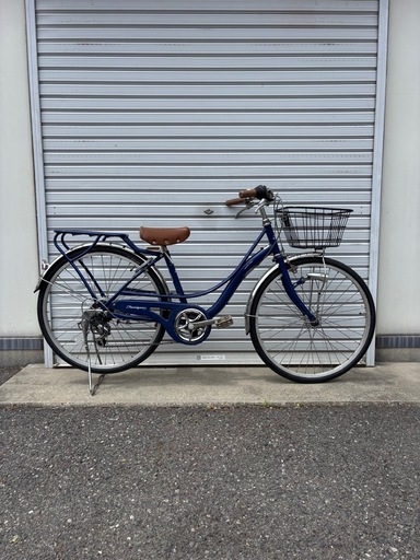 【整備士による点検済み】　☆前後タイヤ新品☆   ジュニア用　24型　6S  LEDオートライトシティーサイクル　防犯登録料込価格︎‼︎