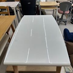 店頭引渡し 中古 ダイニングテーブル 白 木製 家具の画像