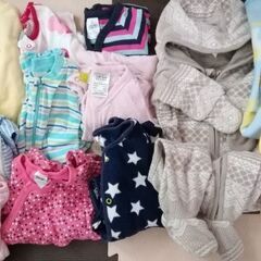 足先、あし首まであるベビー服10着