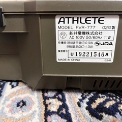 船井電機 ＶＨＳビデオデッキ ＦＶＲ−７７７ の画像