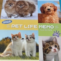 2025年🐕犬猫カレンダー🐈シール付き