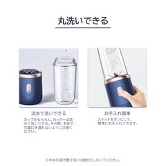 ミキサー ジューサー 1台多役 丸洗い可 携帯ジューサー 洗いやすい USB充電式 持ち運び 氷も砕ける ブレンダー スムージー スムージー 小型 離乳食 プロテイン アウトドア 一人暮らし 6枚ブレード ハイパワー コードレス ブレンダー 蓋付きの画像