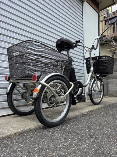自転車整備士の点検済‼︎】 パナソニック 16Ah 電動三輪自転車 防犯