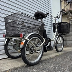 【自転車整備士の点検済‼︎】　パナソニック　16Ah  電動三輪自転車　防犯登録料込価格︎‼︎の画像