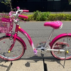 ミニーちゃん　子供用自転車　18インチ　訳ありの画像