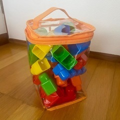 【美品】知育玩具 クリエイティブブロック　抗菌仕様 38ピース入り の画像