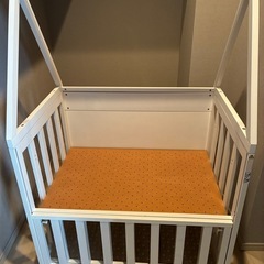 【マットレス付き】ディモワ キャノピー付きミニベッド&デスクの画像