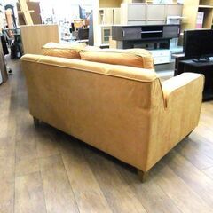 フランスベッド ソファ 2人掛け オレンジ France Bed 長椅子 2Pソファ 布製 ファブリック 札幌市厚別区 厚別店の画像