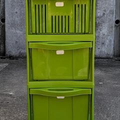 日本製 プラスチック収納3段