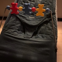 BabyBjörn バウンサー ネイビー　ベビービョルン　木製おもちゃバー付きの画像