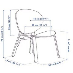 【値下げ】IKEA イージーチェア　フローセット　椅子の画像