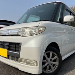 Bluetoothナビ付き☆月々9千円〜分割可❗️車検2年付き！【名義変更代込み】広い車内！大人気‼️ダイハツ タントカスタム☆Bluetoothナビ付き☆走行中DVD見れます♪ETC付き☆純正アルミ☆電動スライドドア☆ドライブレコーダー☆そのまま乗って帰れます！の画像