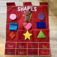 子供　幼児　知育玩具　形　SHAPES おもちゃ　フェルト　昭和...
