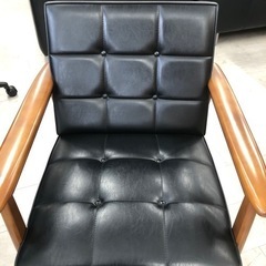 1人掛け合皮　ブラック　【トレファク堺福田店】