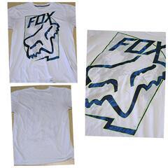 ACTIVE FOX TECH 半袖白Tシャツ M プリントの画像