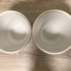 白のお茶碗2つ✨おしゃれ北欧インテリア✨ホワイト✨の画像