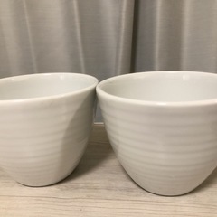 白のお茶碗2つ✨おしゃれ北欧インテリア✨ホワイト✨