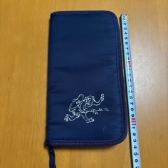 新古品　紺色　鳥獣戯画　トラベルケースの画像