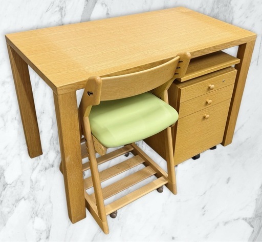 学習机セット（カリモク家具/イス 机袖 コンセント付）