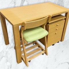 学習机セット（カリモク家具/イス 机袖 コンセント付）