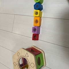Hapeの積み木、パズルです。の画像