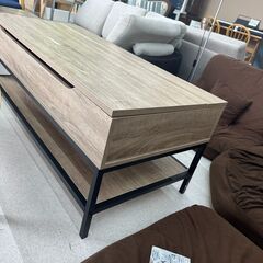 店頭引渡し 中古 リフトアップテーブル  ローテーブル 木製 家具の画像