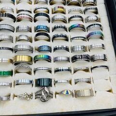 【❗️✨デザイン豊富✨❗️】ファッションリング🌟 大量200点セット 🌟メンズ レディース兼用 🌟アクセサリーまとめ売り❗️の画像