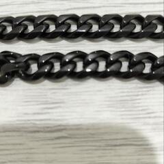 幅7mm 喜平チェーンブレスレット ブラック 黒の画像
