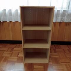 【美品】ニトリ　カラーボックス　３段　ナチュラル