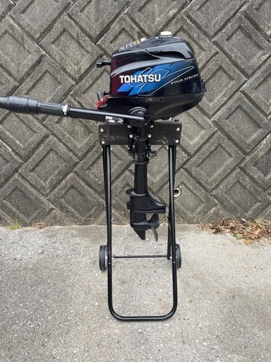 【好調】トーハツ小型船舶用船外機2馬力4スト（3BV)✳︎船外機スタンド付き　