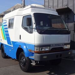 H8高床キャンター4WD19300キロFG538Bアウトリガー付...