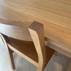 【無印良品】デスク チェア　セット(オーク材 幅１１0×奥行５５)の画像