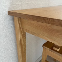 【無印良品】デスク チェア　セット(オーク材 幅１１0×奥行５５)の画像