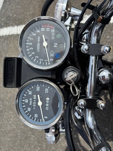 GN125H カスタム黒旧車スタイル吸い込み旧車 GS バブザリ (しぃ