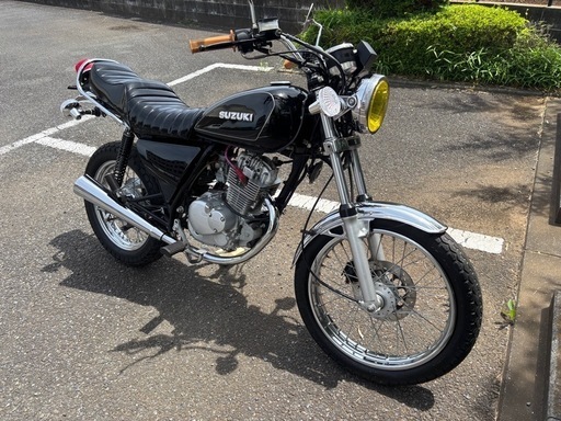 GN125H カスタム　黒　旧車スタイル　吸い込み　旧車 GS バブ　ザリ