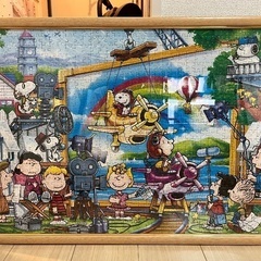スヌーピー 1000ピース ジグソーパズル 完成品 額付き