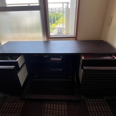ダークブラウン テレビローボード　テレビ台 幅148cm